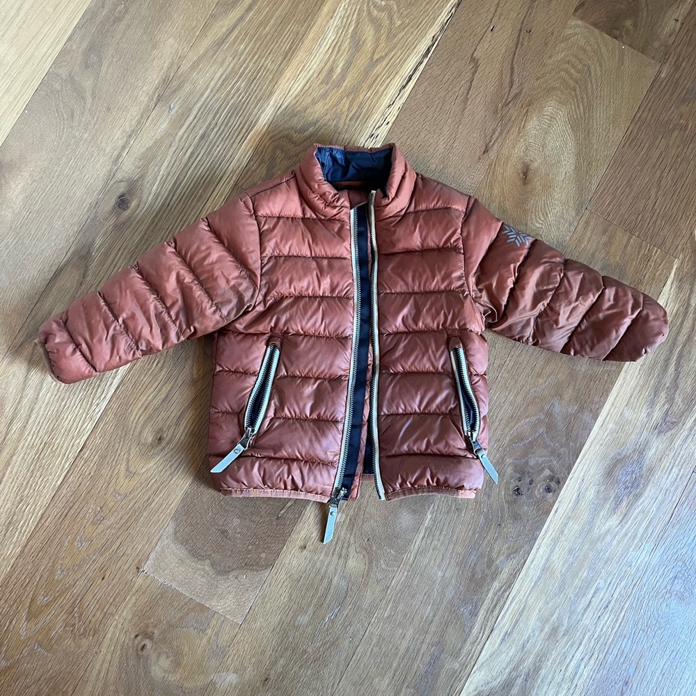 Hanna Andersson Rust Orange Quilted Puffer Jacket